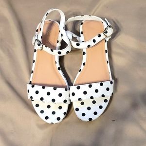 Pok a dot platform shoes